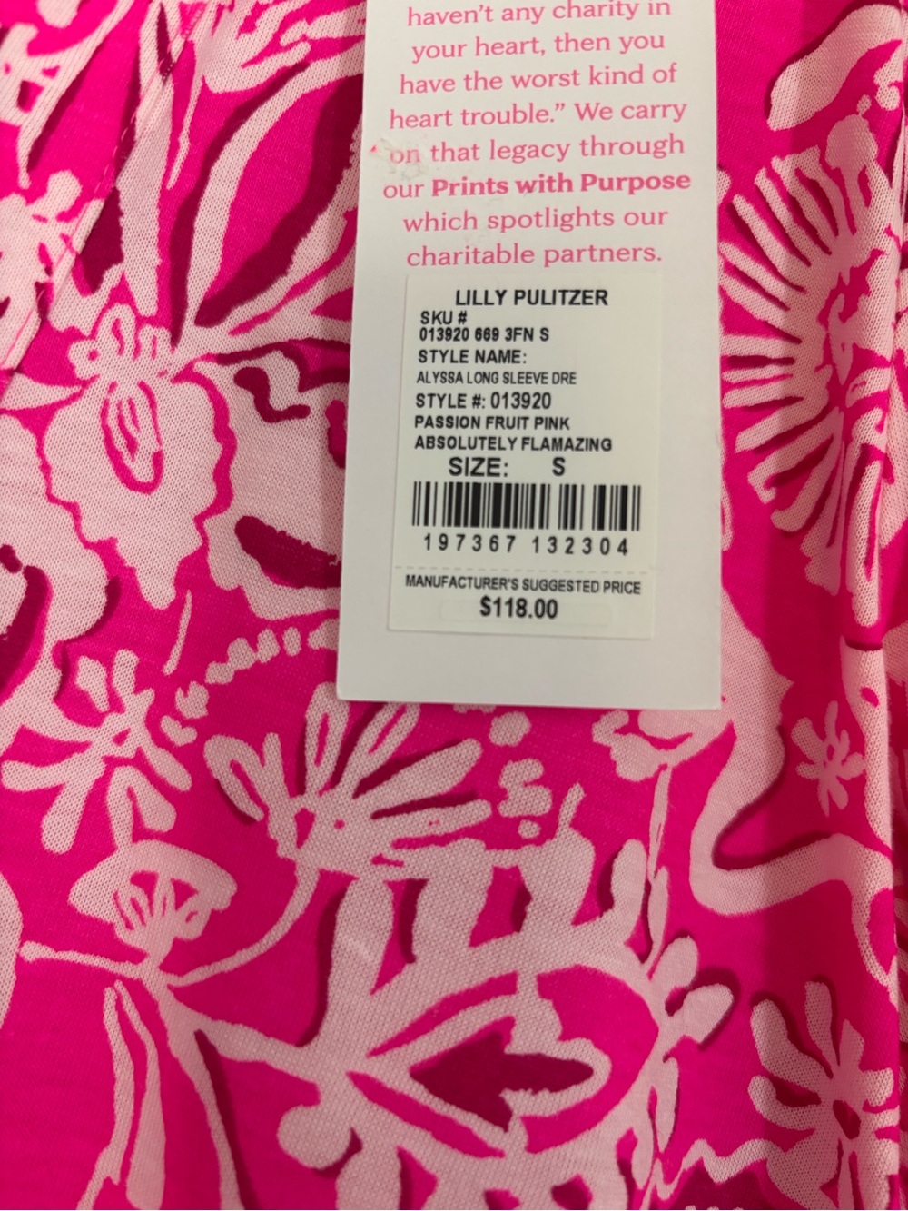 Lilly Pulitzer Hot Pink & White Floral V-Neck Swim Coverup Dress - Picture 3 of 6